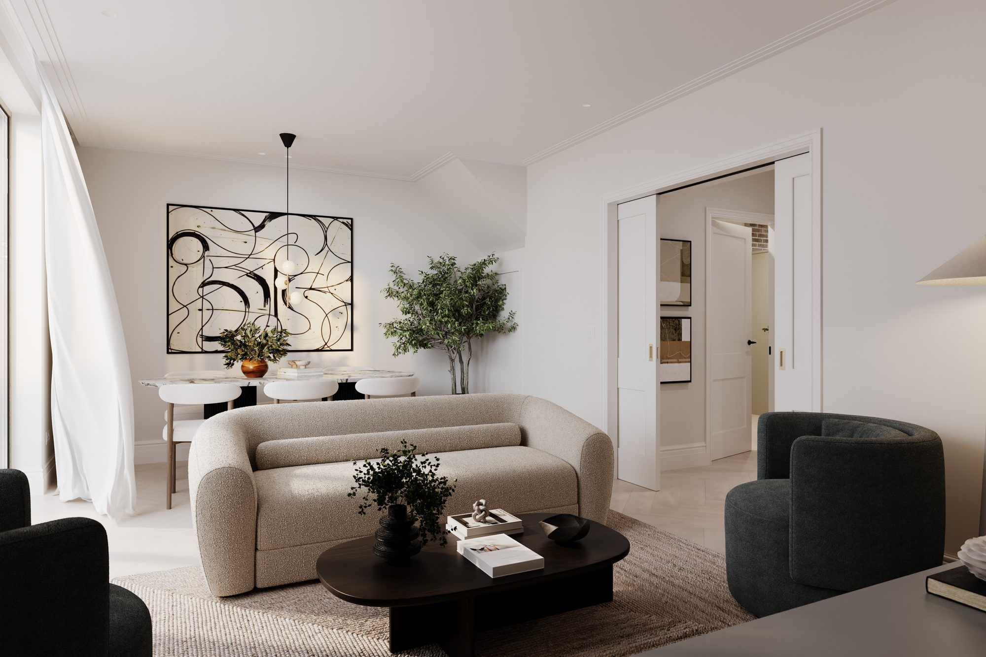 Chapman Collection open-plan living space — interior design by Ademchic